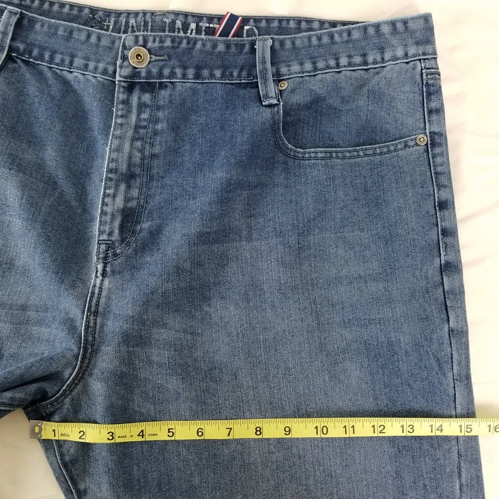 Ecko Unltd 72+‎ Jeans Mens 42x32 Blue Denim Loose Hip Hop Y2K Actual W42xL30 VTG